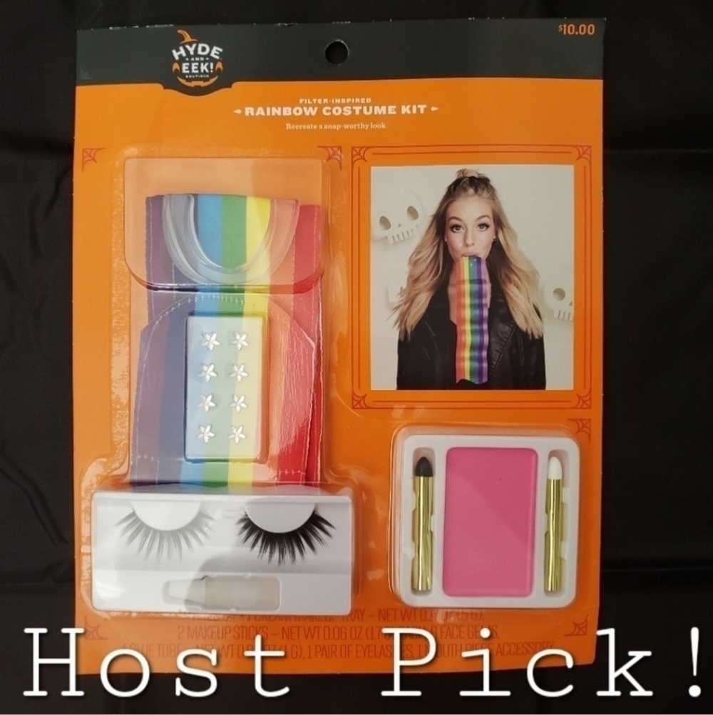 NWT Rainbow Costume Kit Filter Inspired Snap Chat